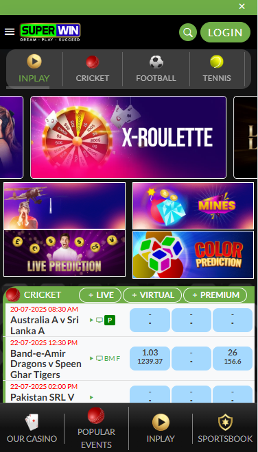 This image is app homepage image of best online betting app
